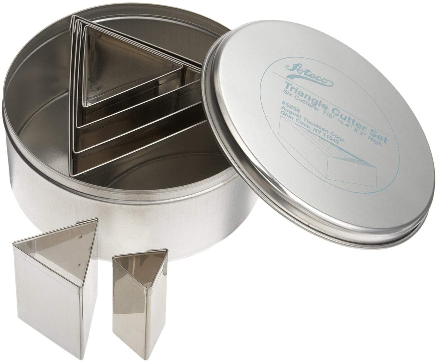 Ateco 6-Piece Stainless Steel Triangle Cutter Set