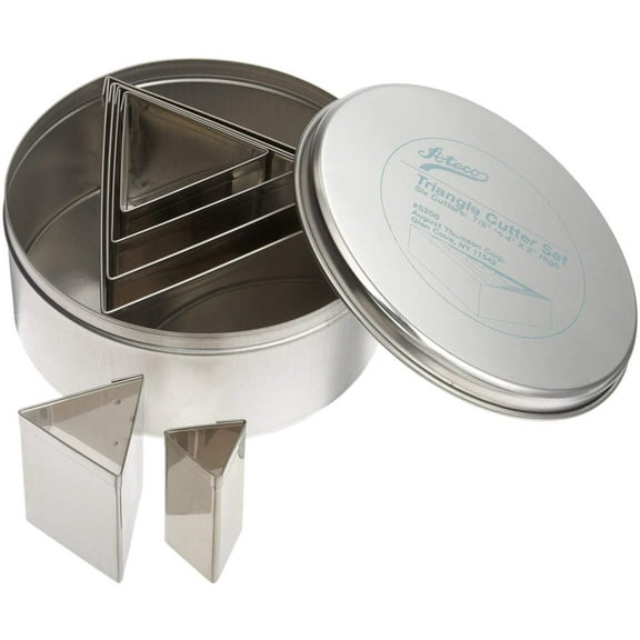 Ateco 6 pc Stainless Steel Triangle Cutter Set