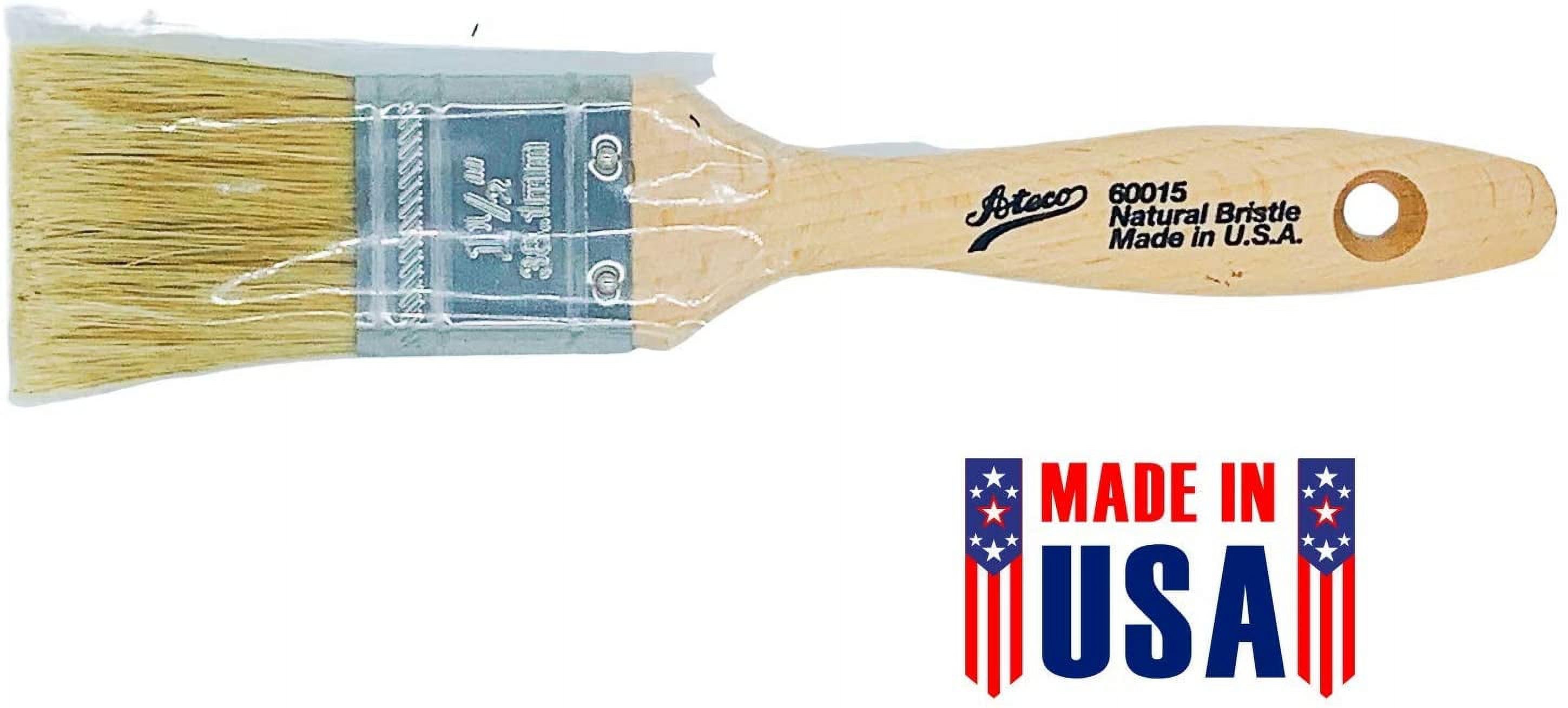 Ateco 60015 Pastry Brush 1.5 Inch Natural Wood Boar Bristles Made in