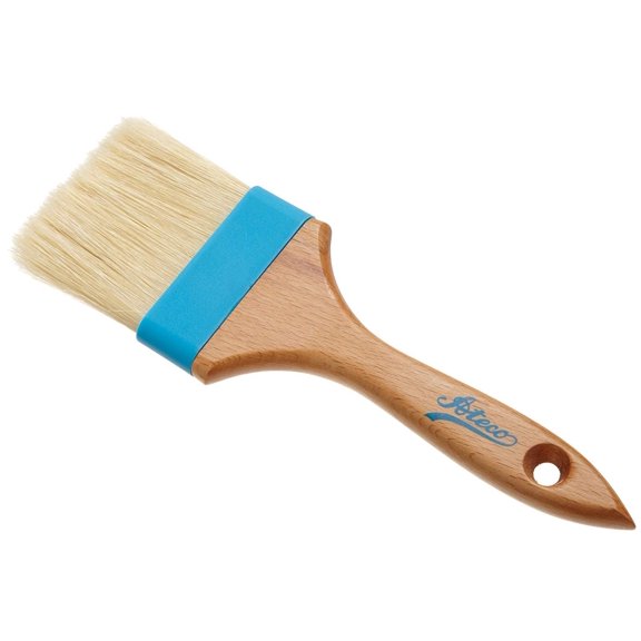 Ateco 60230 Pastry Brush, 3-Inch Wide Head with Natural White Boar Bristles, Composite Ferrule & Wood Handle