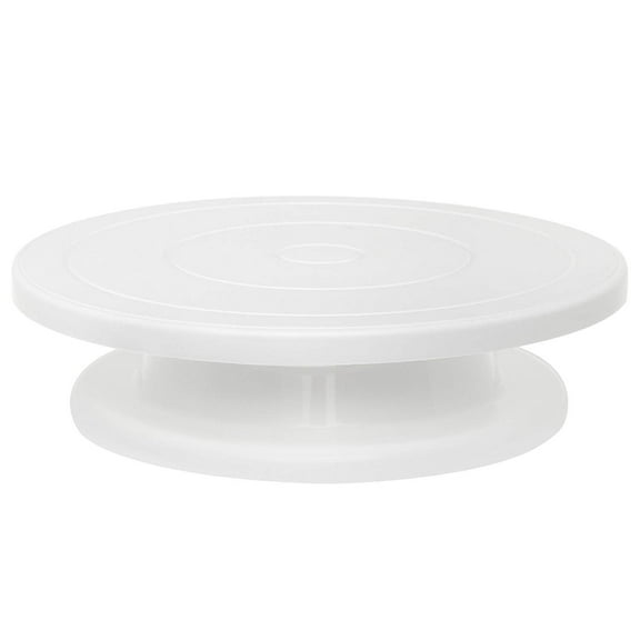 Ateco 608 Revolving Cake Decorating Stand, Plastic Turntable and Base, 12-Inch Round, White