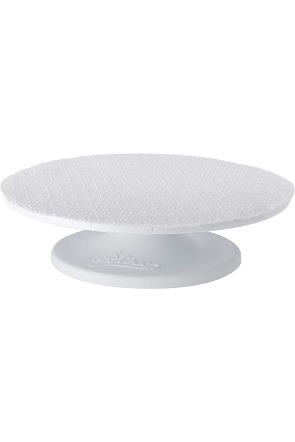 610 Revolving Cake Decorating Stand, Plastic Turntable and Base with Non-Slip Pad, 12-Inch Round, White