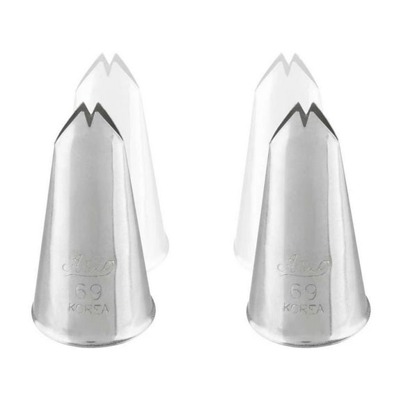 Ateco 69 Leaf Piping Cake Decorating Tubes, Plain Tips For Bakeware (6 Pc)