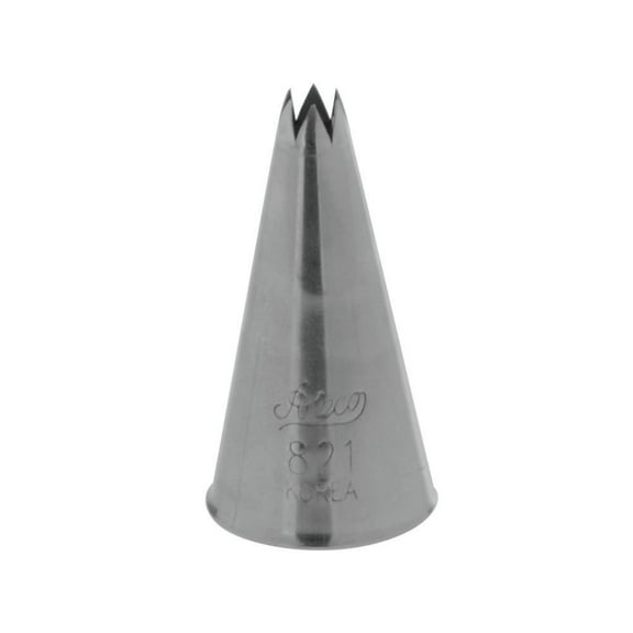 Ateco # 821 - Open Star Pastry Tip .19'' Opening Diameter- Stainless Steel
