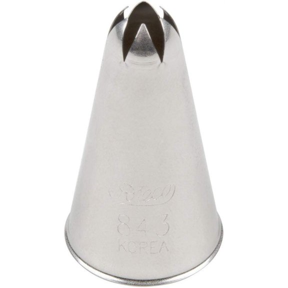 Ateco # 843 - Closed Star Pastry Tip .31'' Opening Diameter- Stainless Steel