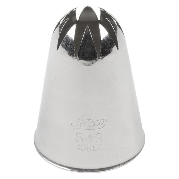 Ateco # 849 - Closed Star Pastry Tip .69'' Opening Diameter- Stainless Steel by Ateco - Baking Supplies, Icing Tips, Closed Star Tips (144849)