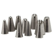 Ateco 850 - 10 Piece Closed Star Tube Set, Stainless Steel Pastry Tips, Sizes 0 - 9