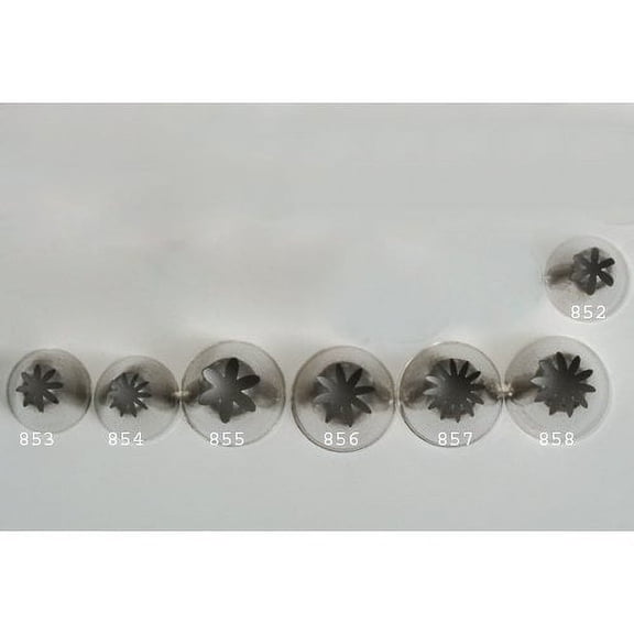 Ateco #857 Deep Closed Star Pastry Tip - Stainless Steel