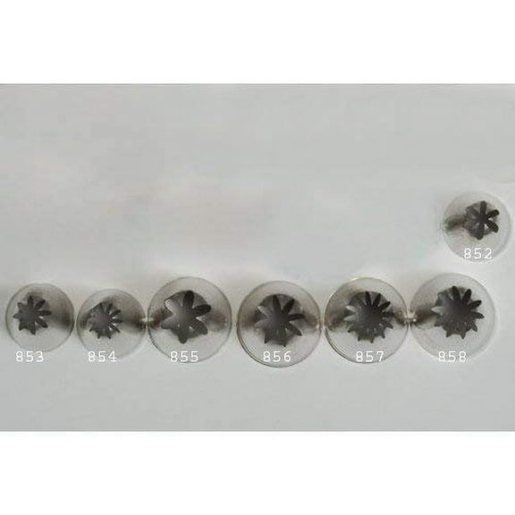 Ateco #858 Deep Closed Star Pastry Tip - Stainless Steel