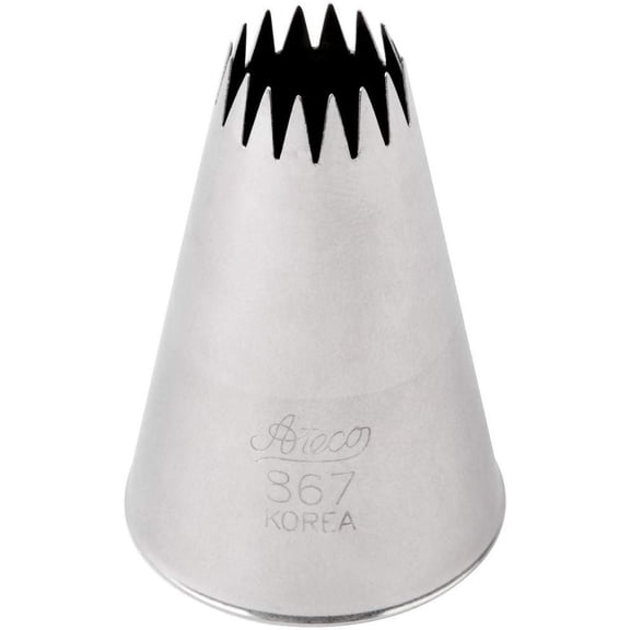 Ateco # 867 - French Star Pastry Tip .56'' Opening Diameter- Stainless Steel