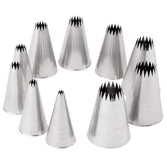 Ateco 870 - French Star Pastry Tips Set 860-869