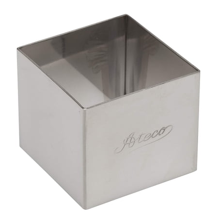 Ateco AT-4905, Square Stainless Steel Form, 2 by 1.75-Inches High