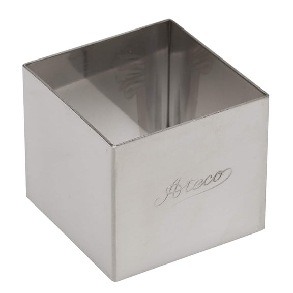 Ateco AT-4905, Square Stainless Steel Form, 2 by 1.75-Inches High