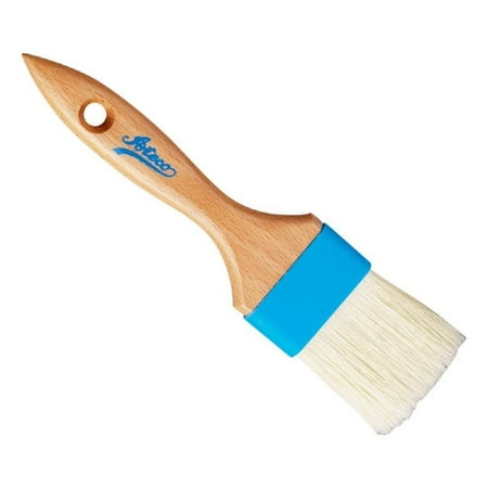 Ateco Flat Pastry Brush 2" Wide Basting Kitchen Baking Tool Natural Wood (2Pack)