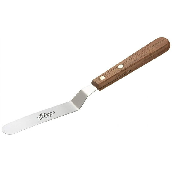 Ateco Stainless Steel Offset Spatula with Wood Handle, 4 ½"