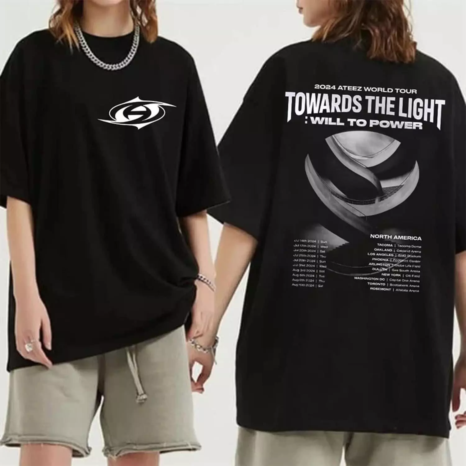Ateez 2024 World Tour Towards The Light Will To Power Shirt Retro Ateez