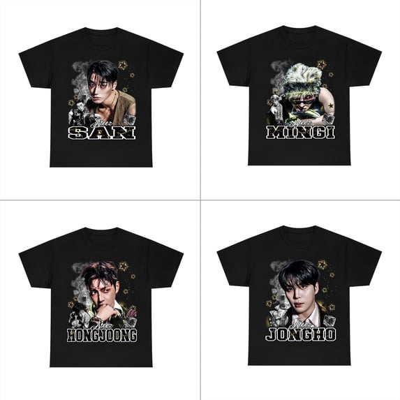 Ateez Golden Hour Part 5 Graphics T-Shirt, 14TH Mini Album Tee