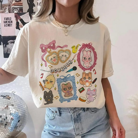 Ateez Members Aniteez Shirt, Coquette Bow Ateez Kpop Shirt, Ateez 2025 World Tour in Your Fantasy Shirt