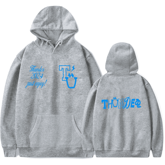 Ateez Merch Hoodie Blue Thunder Pigment Hoodies Kpop Fashion Men Women Sweatshirt Tracksuit Pullover Coat Fans Gift