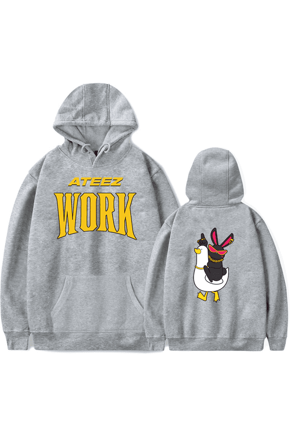 Ateez Merch Hoodie Work Single Logo Hoodies Kpop Fashion Men Women Sweatshirt Tracksuit Pullover Coat Fans Gift