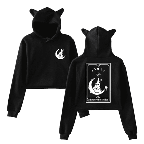 Ateez Merch Mito Fortune Teller Tarot Hoodie Pullover Cat Ears Hoodie Fashion Kpop Long Sleeve Top Women Clothes