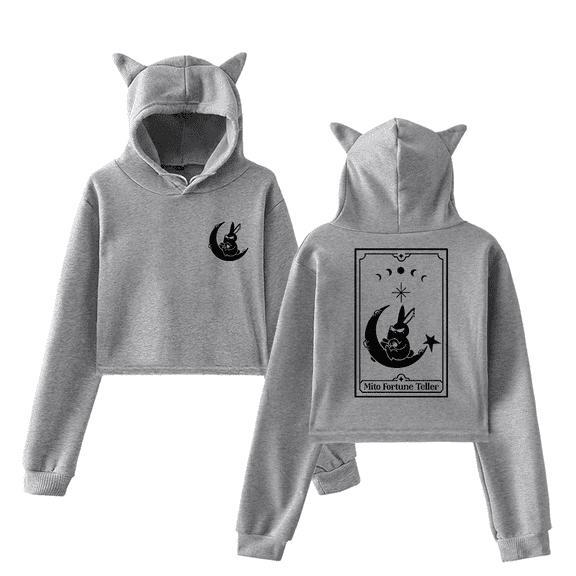 Ateez Merch Mito Fortune Teller Tarot Hoodie Pullover Cat Ears Hoodie Fashion Kpop Long Sleeve Top Women Clothes