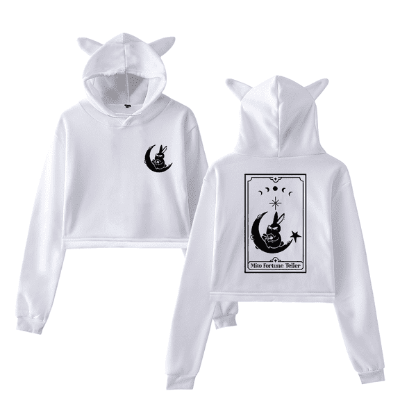 Ateez Merch Mito Fortune Teller Tarot Hoodie Pullover Cat Ears Hoodie Fashion Kpop Long Sleeve Top Women Clothes