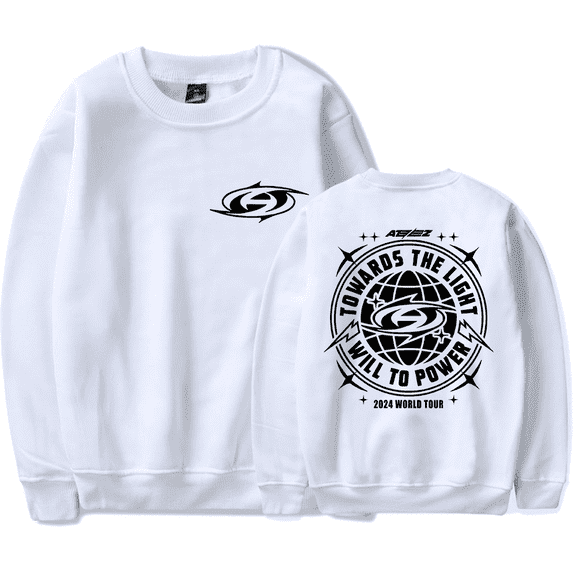 Ateez Merch Sweatshirt Towards The Light: Will To Power World Tour Kpop Long Sleeve Hoodie Fashion Men Women Tracksuit Pullover Coat Fans Gift