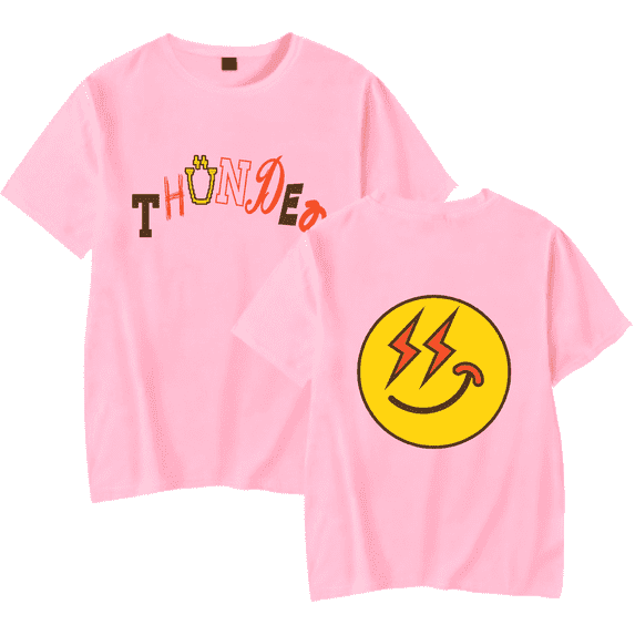 Ateez Merch Tee Thunder 2024 Smiley T-Shirt Fashion Kpop Men Women shirt Sweatshirt tshirt Casual Short Sleeve T-shirts
