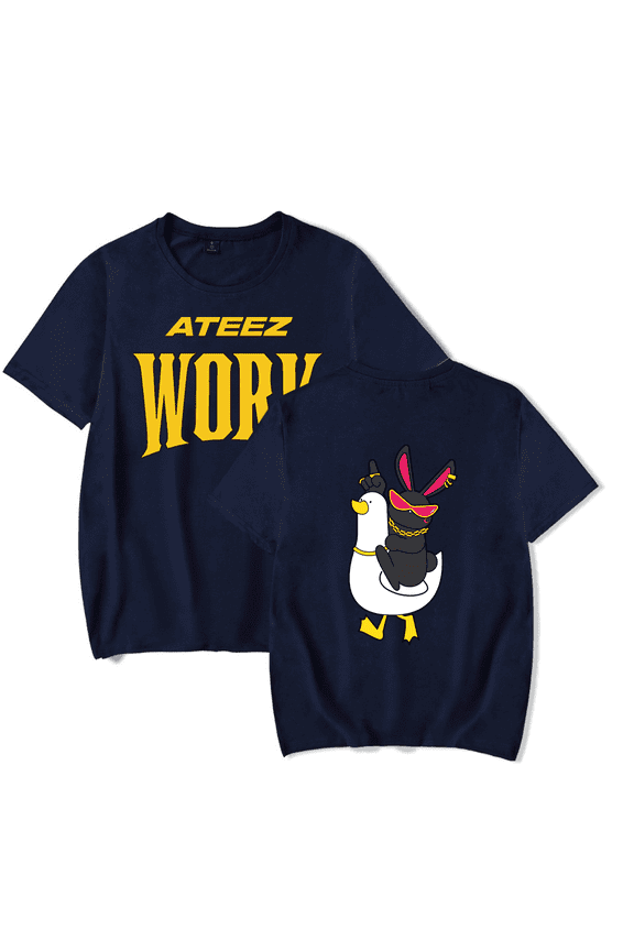 Ateez Merch Tee Work Single Logo T-Shirt Fashion Kpop Men Women shirt Sweatshirt tshirt Casual Short Sleeve T-shirts