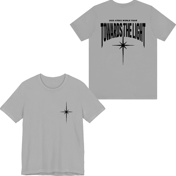 Ateez Merch Towards The Light 2025 Tour Shirt Fashion Unisex Men Women Kpop T-shirt Short Sleeve Top