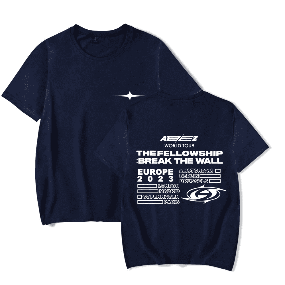 Ateez Merch Tshirt 2024 Ateez World Tour The Felllowship