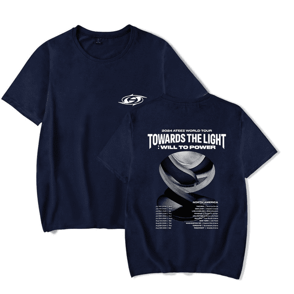 Ateez Merch Tshirt 2024 Ateez World Tour Towards The Light T-shirt Fashion Kpop Unisex Sweatshirt Tee Casual Short Sleeve Top T-shirts