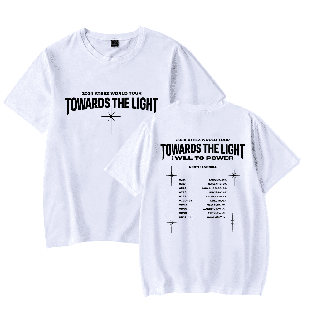 Ateez Merch Tshirt 2024 Ateez World Tour Towards The Light