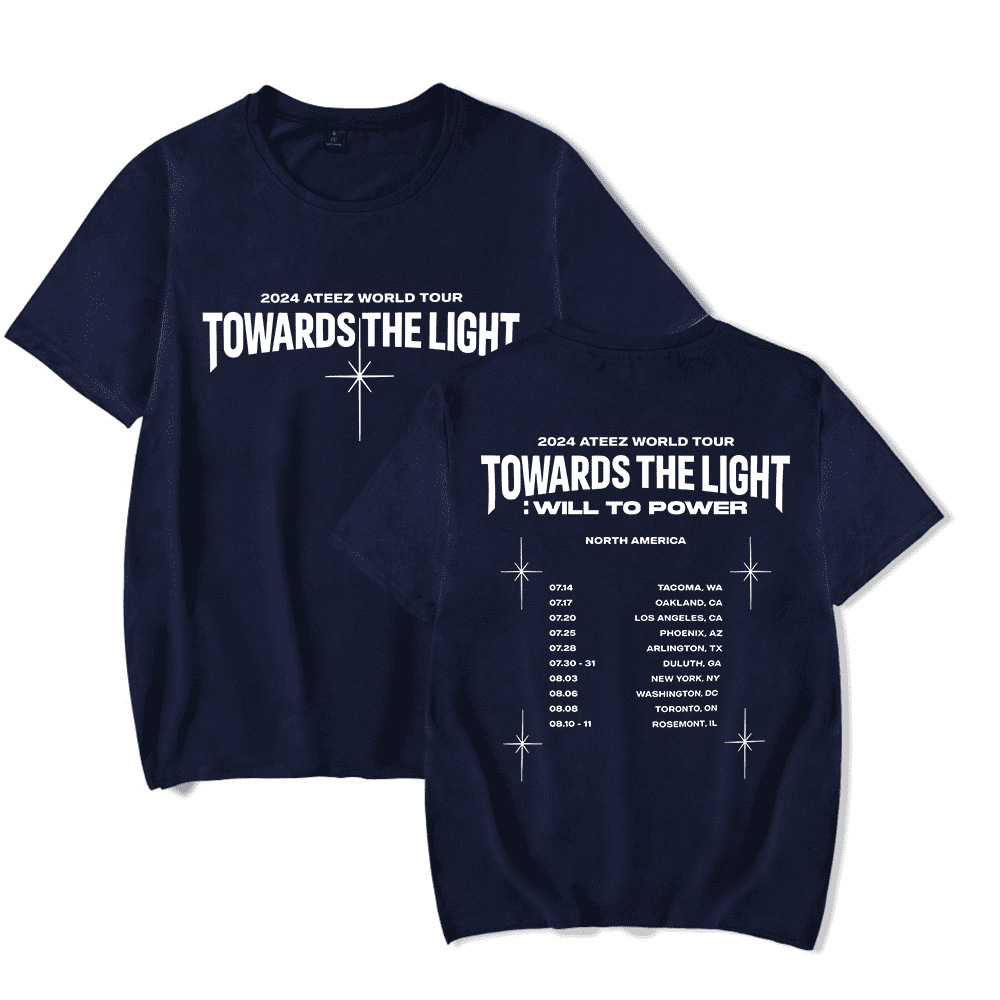 Ateez Merch Tshirt 2024 Ateez World Tour Towards The Light