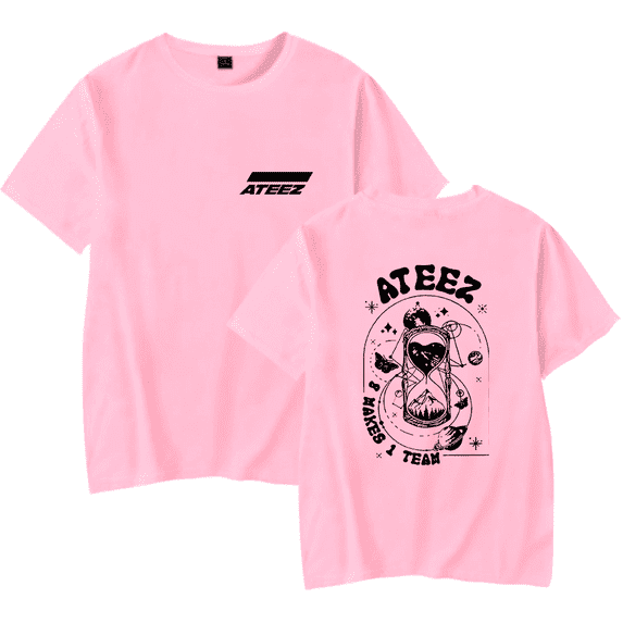 Ateez Merch Tshirt 8 Makes 1 Team Stellar Hourglass tshirts Fashion Kpop Men Women shirt Sweatshirt Tee Casual Short Sleeve T-shirts