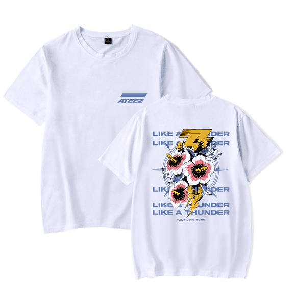 Ateez Merch Tshirt Answer Single 1 2 3 Let's Burn tshirts Fashion Kpop Men Women shirt Sweatshirt Tee Casual Short Sleeve T-shirts