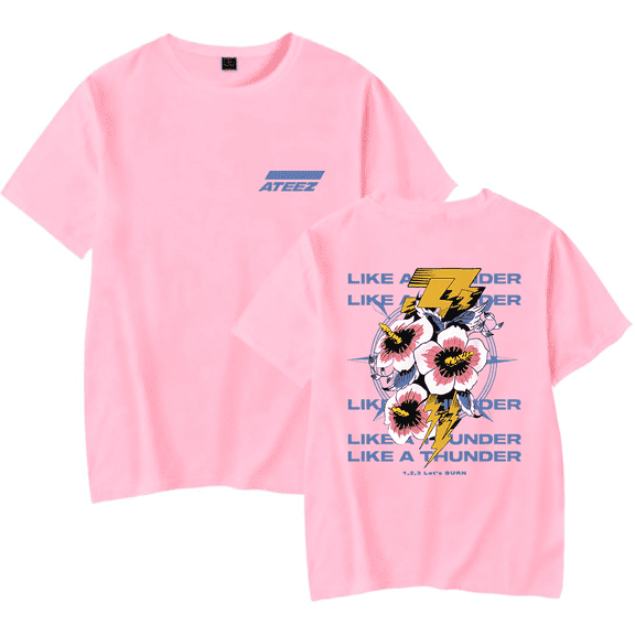 Ateez Merch Tshirt Answer Single 1 2 3 Let's Burn tshirts Fashion Kpop Men Women shirt Sweatshirt Tee Casual Short Sleeve T-shirts