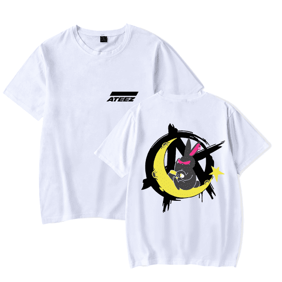 Ateez Merch Tshirt Crazy Form Rabbit Mito Moon tshirts Fashion Kpop Men Women shirt Sweatshirt Tee Casual Short Sleeve T-shirts