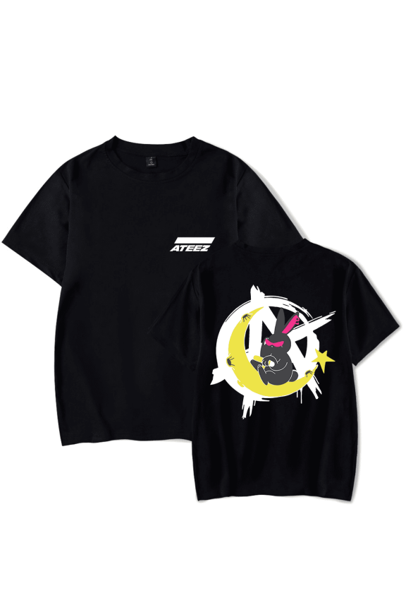 Ateez Merch Tshirt Crazy Form Rabbit Mito Moon tshirts Fashion Kpop Men Women shirt Sweatshirt Tee Casual Short Sleeve T-shirts