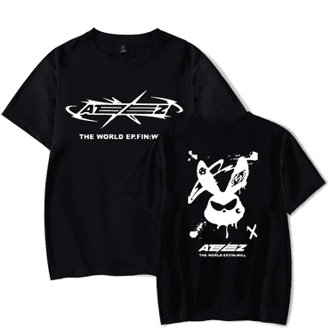 T-shirt Ateez 'Towards The Light: Will To Power' - Taille M, Noir - Europe Merch Neuf Avec étiquettes