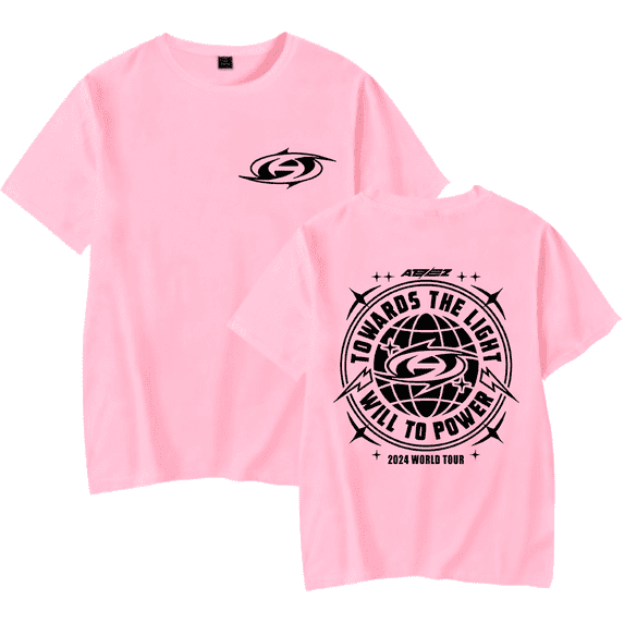 Ateez Merch Tshirt Towards The Light: Will To Power World Tour tshirts Fashion Kpop Men Women shirt Sweatshirt Tee Casual Short Sleeve T-shirts