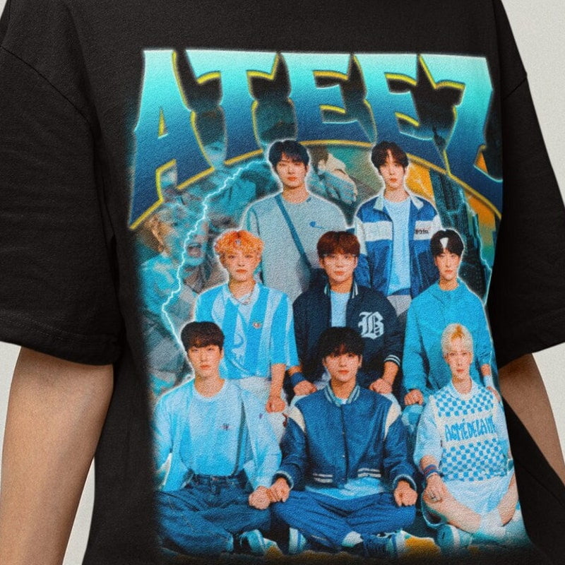 Ateez Retro Bootleg Tshirt Ateez Kpop Tee Kpop Merch Kpop Gift
