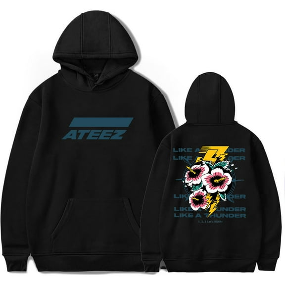 Ateez Thunder Hoodie Fate World Tour Hoodie Unisex Fashion Casual Sweatshirt