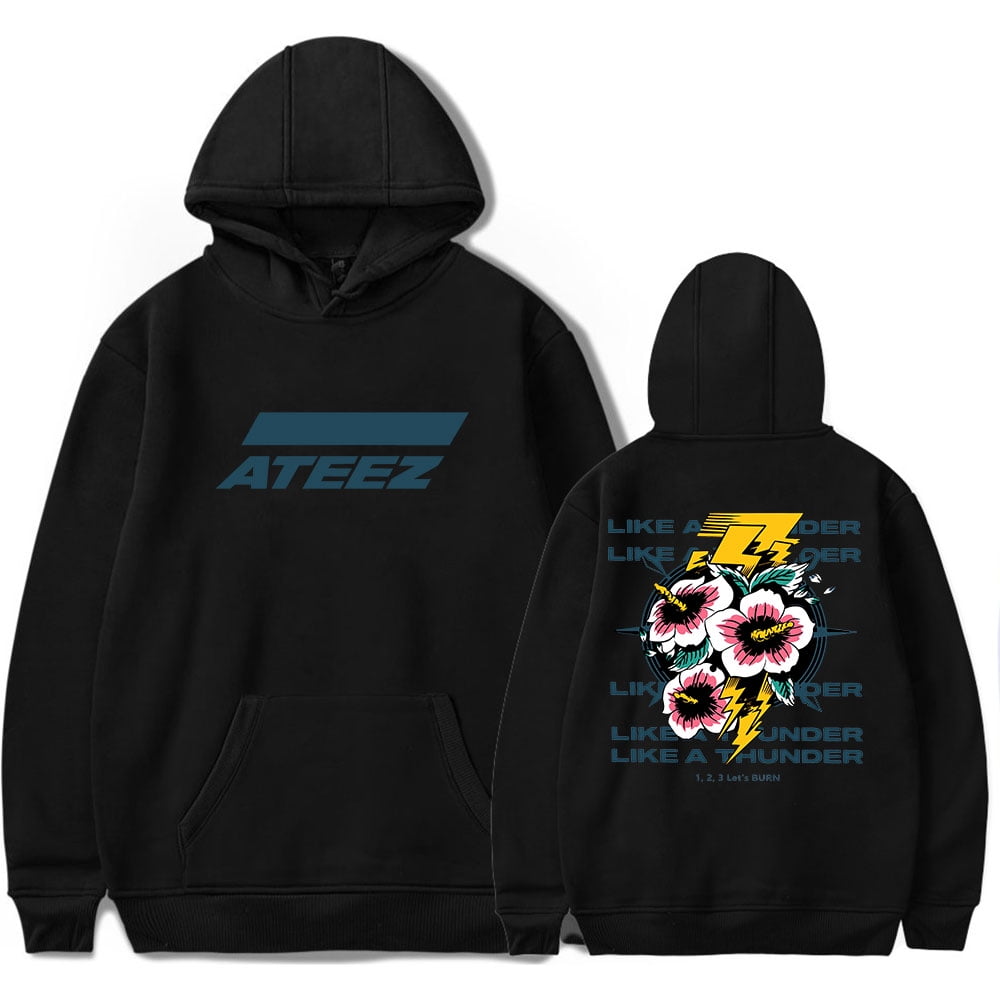 Ateez Thunder Kpop Merch Hoodie World Tour The Fellowship Unisex 