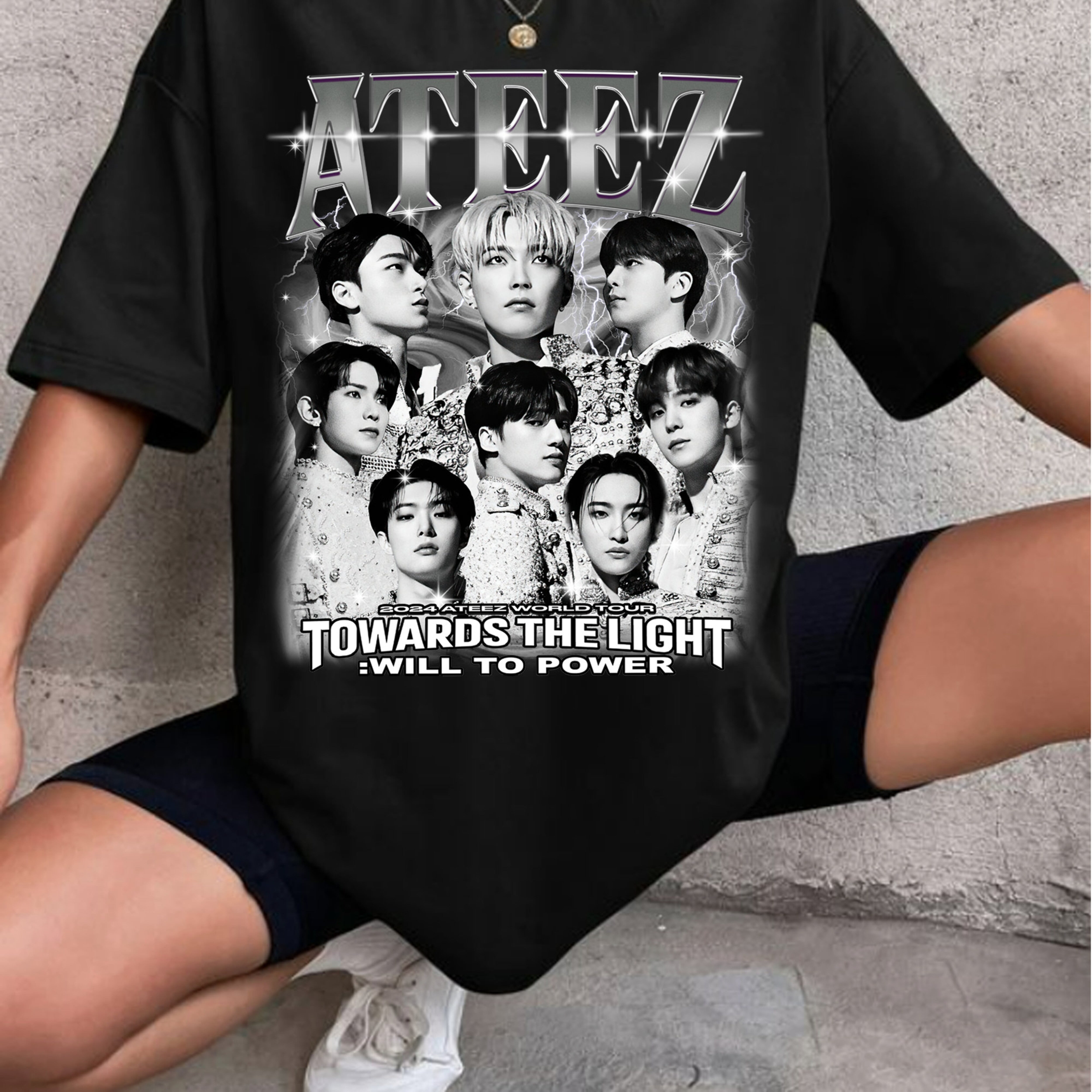 正式的 To Will Light: The Towards Ateez Power T-shirt Tour World ミュージシャン