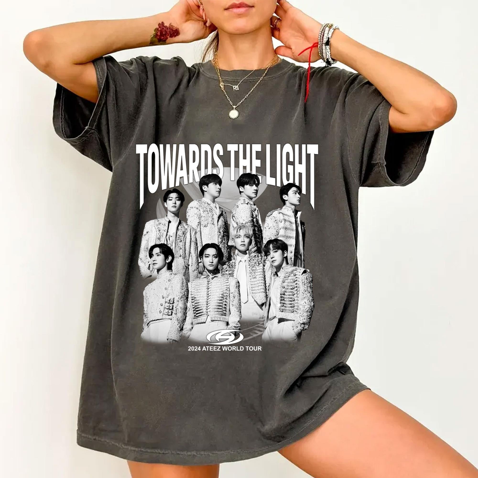 Ateez Towards the light world tour 2024 tshirt ateez tour