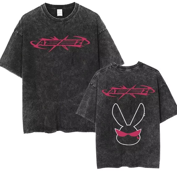 Ateez Vintage Oversized Kpop T-shirt -2025 World Tour Women's Men's Pure Cotton Short sleeved Street Wear