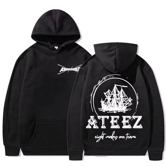 Ateez World Tour Hooded Sweatshirt Street Fashion Tide Men's And Women's Winter Hooded Sweatshirt