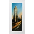 thumbnail image 1 of Atelier B Art Studio 11x24 White Modern Wood Framed Museum Art Print Titled - Flatiron Building in Light, 1 of 4